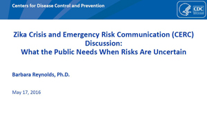 CERC, Zika, and Uncertainty - PowerPoint Slides